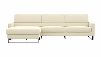 Longchair links, 3-Sitzer, Rückenlehne verstellbar (manuell)