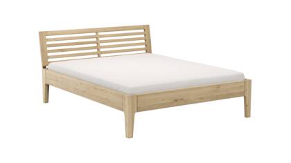 Bettgestell 1660 - Liegefläche ca. 160x200 cm, Wildeiche massiv, bianco geölt na Bett 1660 masterbild 129416 small | Homepoet