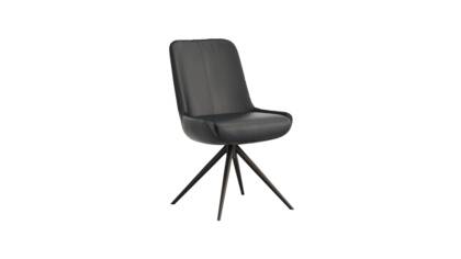 Stuhl Mis - Leder, Schwarz, Drehbar, Gestell Schwarz Contur Mis Stuhl Schwarz masterbild 109270 small | Homepoet