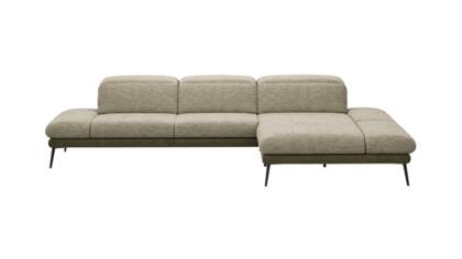 2,5-Sitzer, Longchair rechts, Kopfteil/Armlehne verstellbar (manuell)