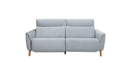 Sofa Nevin - 3-Sitzer, inkl. Relaxfunktion und Kopfteilverstellung (motorisch), Stoff, Silbergrau  001.5 na 26 3 sitzer nevin kopfp wallaway moto stoff silbergrau FS 001 small | Homepoet
