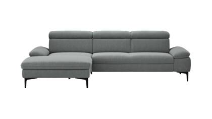 Longchair links, 2,5-Sitzer, Kopfteil verstellbar (manuell)