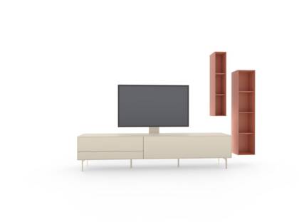 Wohnwand Colore - mit Beleuchtung, Lack, Kaschmir, Sandbeere 24 co wohnwand colore v2 kasmir fs 01 small | Homepoet