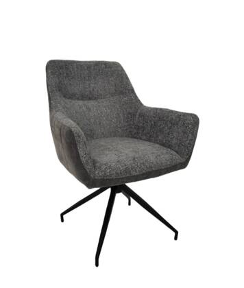 Armlehnstuhl MARYBEL - drehbar, Stoff, Grau ALS 100863 MARYBEL Grau Schwarz Masterbild small | Homepoet