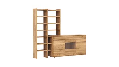 Wohnwand Cartago Soft - Wildeiche massiv, natur geölt na Wohnwand Cartago Soft masterbild 109087 small | Homepoet