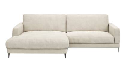 Ecksofa Janne - Longchair links, 1,5-Sitzer, Cord, Offwhite rf Polstergarnitur Janne Offwhite masterbild 143350 small | Homepoet