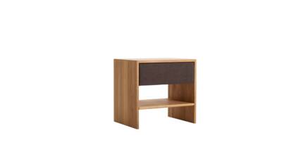 Nachttisch Alpin Luxe - Wildeiche geölt, Stoff Dunkelbraun 007.13 na 25 nako alpinluxe eiche dunkelbraun fs 001 small | Homepoet