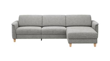 Ecksofa Mendoza - 2,5-Sitzer mit Longchair rechts, Relaxfunktion motorisch, Bettkasten, Stoff, Grau akador gold Polsterecke Mendoza grey masterbild 138276 small | Homepoet