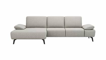 Longchair links, 2,5-Sitzer, Armlehne/Sitztiefe verstellbar (manuell)