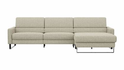 3-Sitzer, Longchair rechts, Rückenlehne verstellbar (manuell)