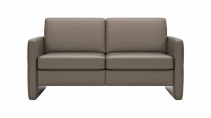 Sofa Arima N - 2-Sitzer, Leder, Graubraun gc Sofa Arima masterbild stone 108574 small | Homepoet