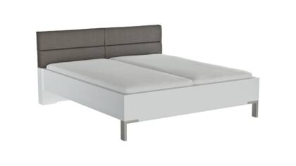 Bett Viana - Liegefläche ca. 180x200 cm, Holzwerkstoff Weiß, Kunstleder Anthrazit Global Family Bettgestell Viana masterbild 103267 small | Homepoet