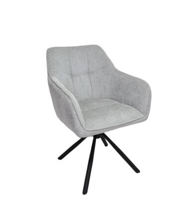 Armlehnstuhl MARLE - drehbar, Stoff, Silberfarben ALS 100860 MARLE Silberfarben Schwarz Masterbild small | Homepoet