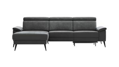 Longchair links, 2,5-Sitzer, Kopfstütze/Armlehne verstellbar (manuell), Relaxfunktion (motorisch)