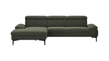 Longchair links, 2,5-Sitzer, Kopfteil verstellbar (manuell)