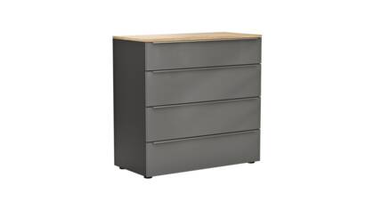 Kommode Colorado Beimöbel - Front Glas, Dunkelgrau matt, Griffe Edelstahlfarbig na Kommode Sideboard Colorado Beim  bel masterbild 202675 small | Homepoet