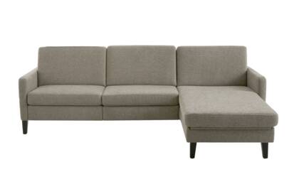 Ecksofa Arima N - 2,5-Sitzer mit Longchair rechts inkl. Kopfteil verstellbar, Stoff, Mocca gc 25 ecksofa arima stoff mode fs 02 small | Homepoet