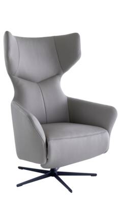 Sessel Noto Relax II - Rückenlehne und Fußteil verstellbar (motorisch), Leder, Grau co 25 noto relaxsessel masterstory leder braungrau fs 01 001 small | Homepoet