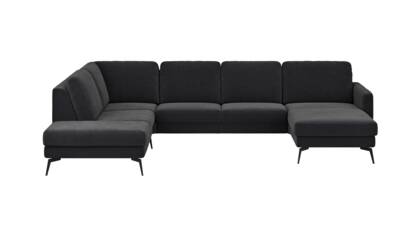 Wohnlandschaft Enna - Ecke links, 2,5-Sitzer, Longchair rechts, Stoff, Anthrazit contur Enna ecke link 2 5 sitzer longchair rechts winkelfuss masterbild 109171 small | Homepoet