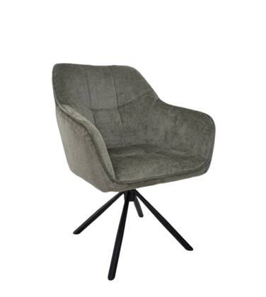 Armlehnstuhl MARLE - drehbar, Stoff, Grün ALS 100862 MARLE Gruen Schwarz Masterbild small | Homepoet
