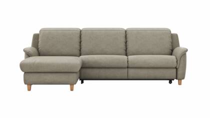 Longchair links, 2-Sitzer, Kopfteil verstellbar (manuell)
