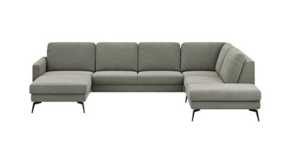 Wohnlandschaft Enna - Longchair links, 2,5-Sitzer, Ecke rechts, Stoff, Grau contur Enna longchair links 2 5 sitzer ecke rechts winkelfuss masterbild 109155 small | Homepoet