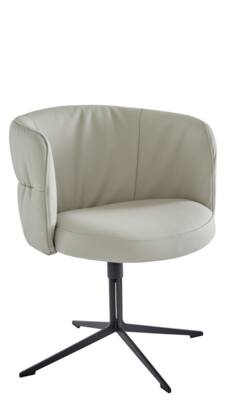 Armlehnstuhl Milana - drehbar, Leder, Offwhite gs 25 Sessel milana leder creme ma 01 001 small | Homepoet