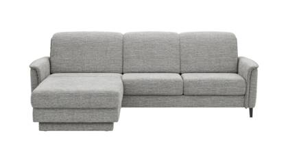 Longchair links, 2,5-Sitzer, Kopfteil verstellbar (manuell)