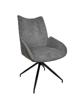 Stuhl MAUREEN - drehbar, Stoff, Grau, Braun Stuhl 100867 MAUREEN Braun Schwarz Masterbild small | Homepoet