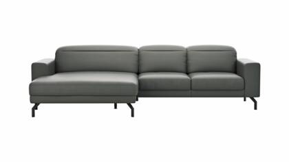 Longchair links, 2,5-Sitzer, Kopfteil/Sitztiefe verstellbar (manuell)