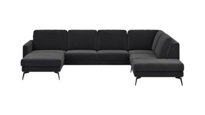 Wohnlandschaft Enna - Longchair links, 2,5-Sitzer, Ecke rechts, Stoff, Anthrazit contur Enna longchair links 2 5 sitzer ecke rechts winkelfuss masterbild 109157 small | Homepoet