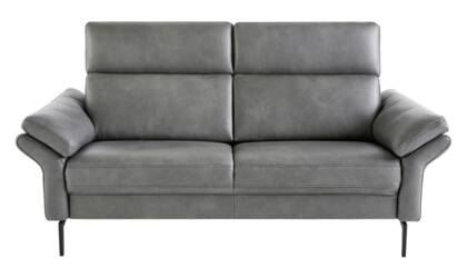 Sofa Atella - 2,5 Sitzer inkl. motorischem Sitzvorzug, Kopfteilverstellung, Leder, Anthrazit co 25 atella sofa stoff leder grau fs 01 001 small | Homepoet