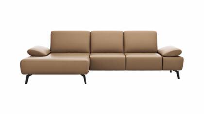Longchair links, 2,5-Sitzer, Armlehne/Sitztiefe verstellbar (manuell)