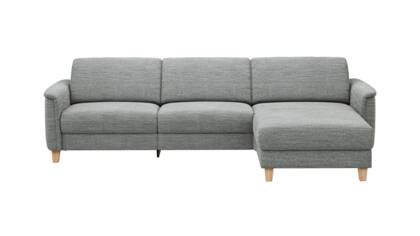 Ecksofa Mendoza - 2,5-Sitzer mit Longchair rechts, Relaxfunktion motorisch, Bettkasten, Stoff, Eisblau akador gold Polsterecke Mendoza frost masterbild 138277 small | Homepoet