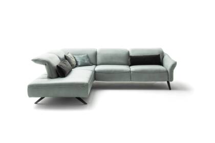 Ecke links, 2,5-Sitzer, Kopfteil/Sitztiefe verstellbar (manuell), Relaxfunktion (motorisch)