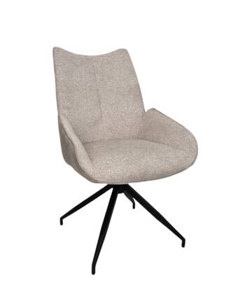 Stuhl MAUREEN - drehbar, Stoff, Creme Stuhl 100866 MAUREEN Creme Schwarz Masterbild small | Homepoet