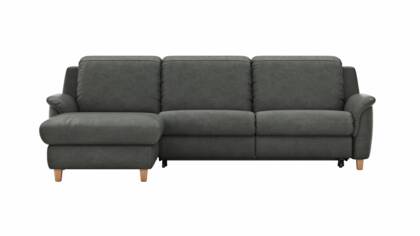 Longchair links, 2-Sitzer, Kopfteil verstellbar (manuell)