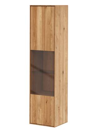 Hängevitrine Saratoga - Anschlag Links, Wildeiche massiv, natur geölt na Vitrine Saratoga masterbild 202920 small | Homepoet