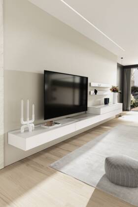 Wohnwand 3900 - Hängend, Lack matt, Weiß, Keramik, Weiß 23 co wohnwand 3900 lack wei   Keramik mi 1 7886 23 small | Homepoet