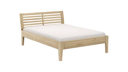 Bettgestell 1660 - Liegefläche ca. 140x200 cm, Wildeiche massiv, bianco geölt na Bett 1660 masterbild 129414 small | Homepoet