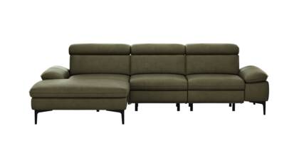 Longchair links, 2,5-Sitzer, Armlehne verstellbar (manuell), Rückenlehne/Sitztiefe verstellbar (motorisch)